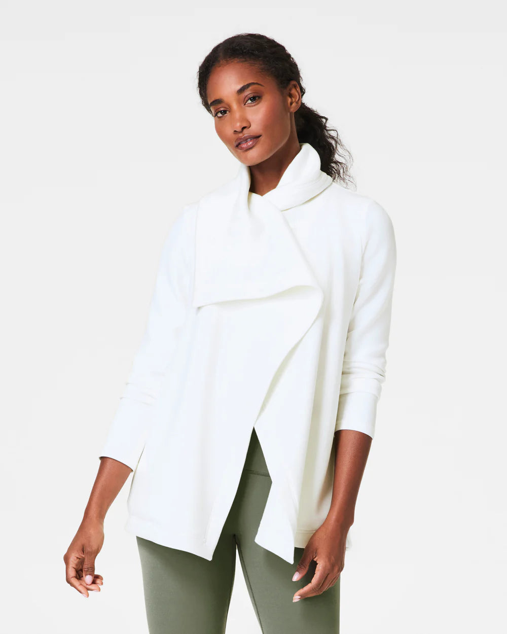 Airessentials Open Wrap Cardigan Powder - SPANX Open Front Closed Front Wrap Front