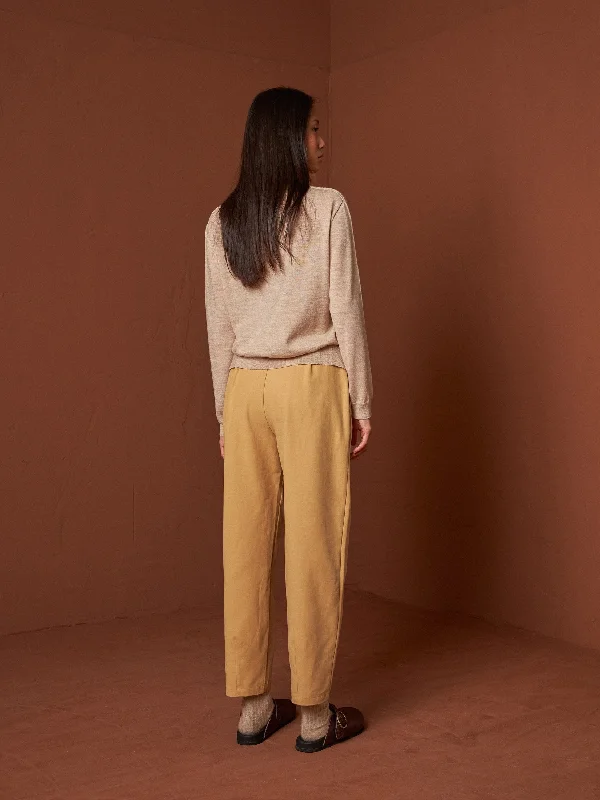 Merino Wool Cardigan Beige Denim Fabric Leather Fabric Suede Fabric