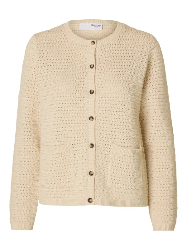 Selected Femme Vinna  - Cardigan med struktur Spandex Rayon Corduroy