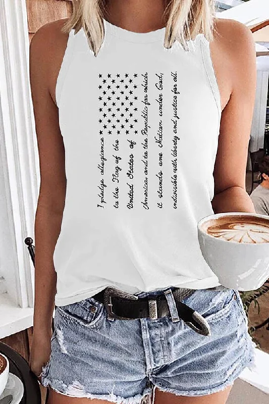 Flag Graphic Tank Top print tank top