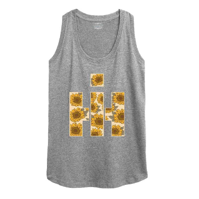 IH Sunflower Fill Logo Womens Racerback Tank vintage tank top