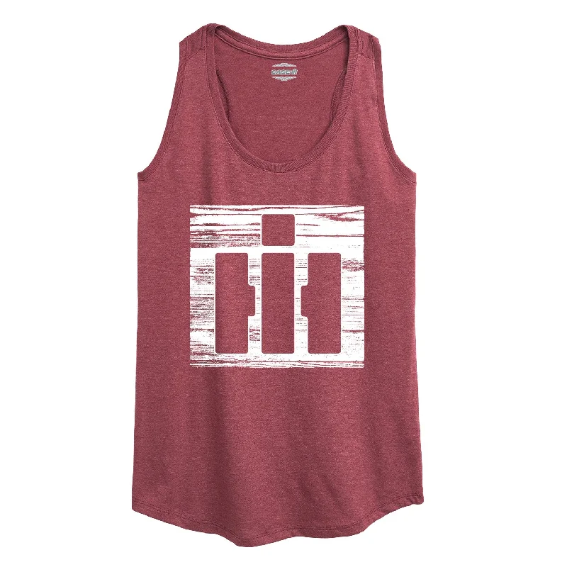 IH Logo Barnwood Womens Racerback Tank tie dye tank