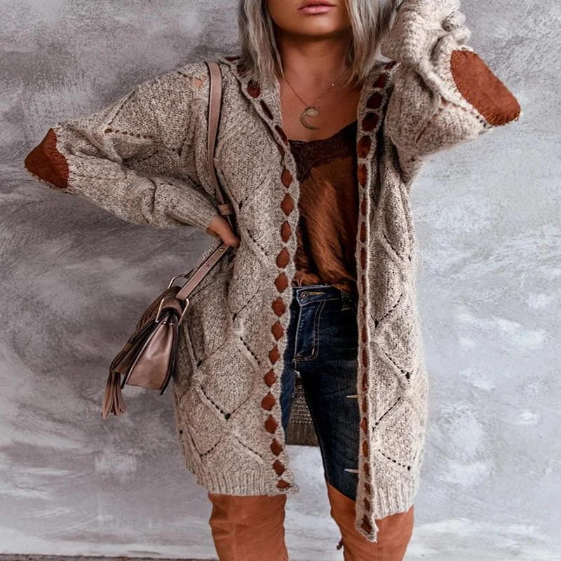 Women Knitting Long Sleeves Cardigan Sweaters Chenille Blend Fleece Blend Nylon Blend