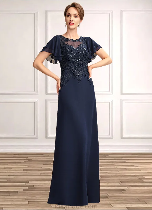 Gabriella A-Line Scoop Neck Floor-Length Chiffon Lace Mother of the Bride Dress With Sequins STK126P0014857 Gabriella A-Line Scoop Neck Floor-Length Chiffon Lace Mother of the Bride Dress With Sequins STK126P0014857