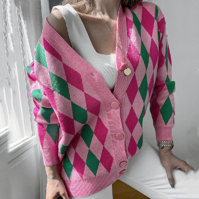 Casual Women Fashion Knitting Cardigan Sweaters Boat Neck Shawl Collar Notched Collar