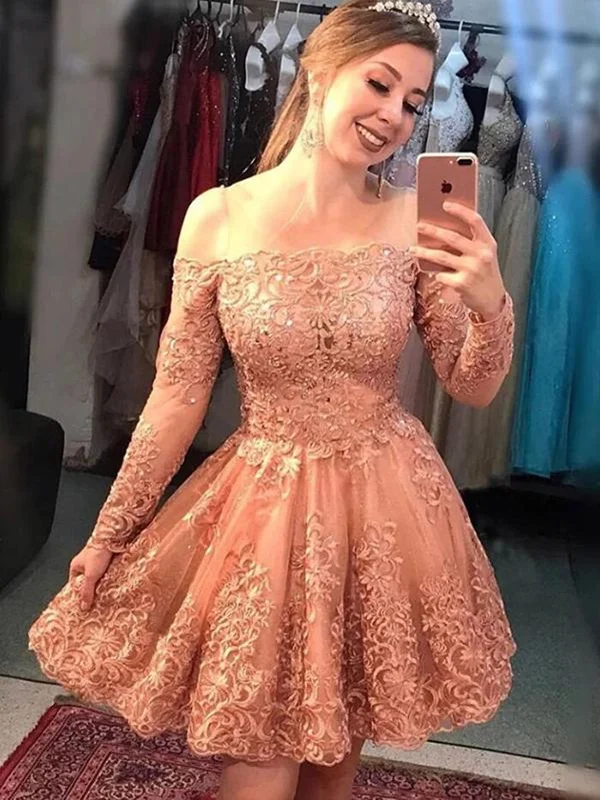 Long Sleeves Champagne Lace Prom Dresses, Long Sleeves Champagne Lace Formal Evening Dresses Long Sleeves Champagne Lace Prom Dresses, Long Sleeves Champagne Lace Formal Evening Dresses