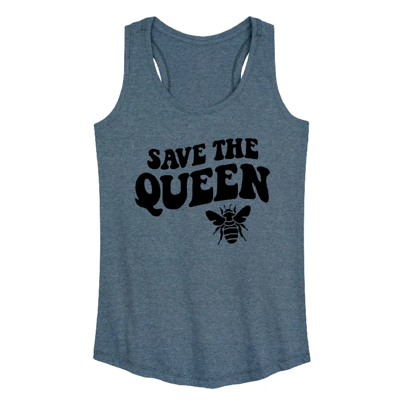 Save The Queen Bee Womens Racerback Tank gold tank top