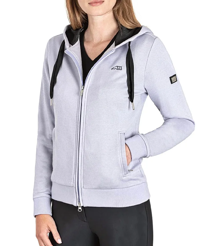 Goreg Ladies Zip Hoodie In Misty Lilac