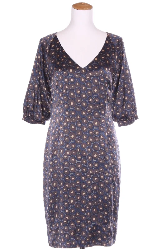 ANDREA MOORE - Billow sleeve silk dress! 10