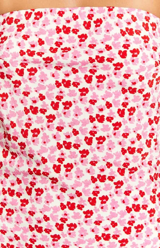 Ellie Pink And Red Speckled Mini Dress