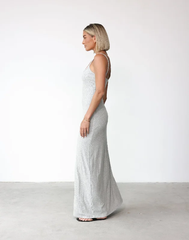 Helia Maxi Dress (Grey Marle)