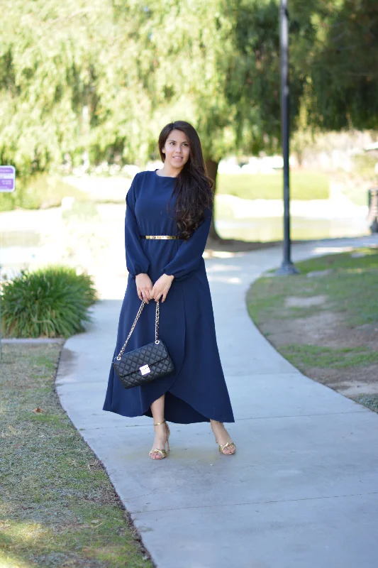 New Paris Navy Maxi Dress