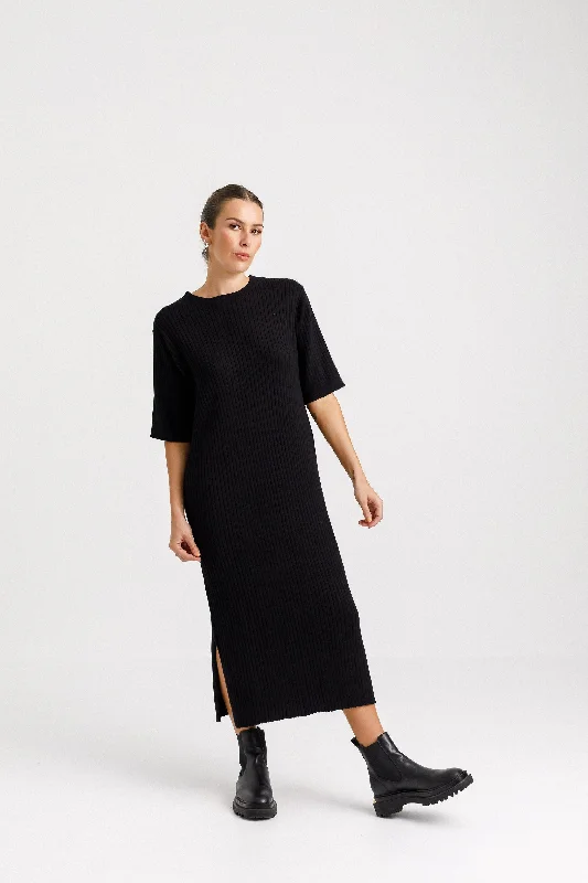 Sienna Knit Dress - Black