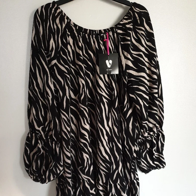 Womens Zebra Print Dress Black UK 12 *** SW13