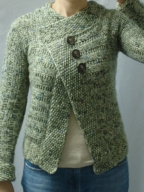 Fashion Cardigan Button Top Sweater