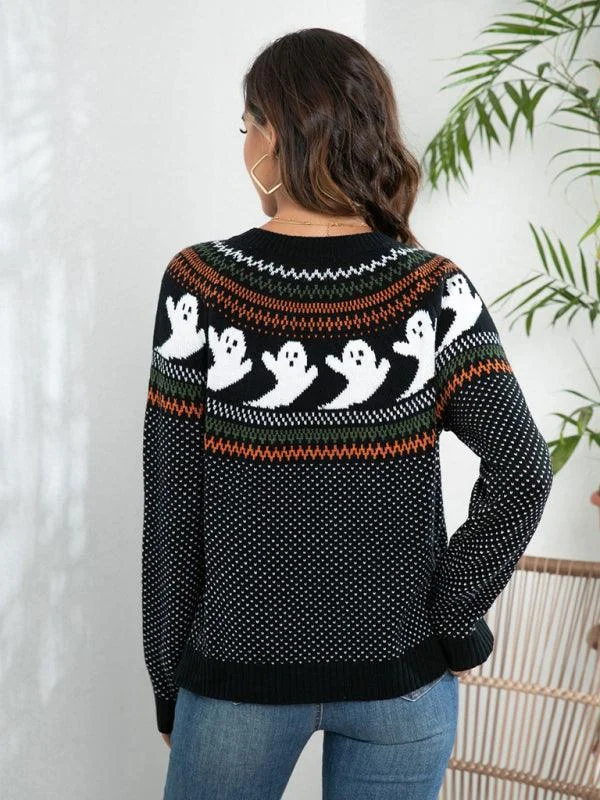 Halloween Polka Dot Women Cardigan Sweater