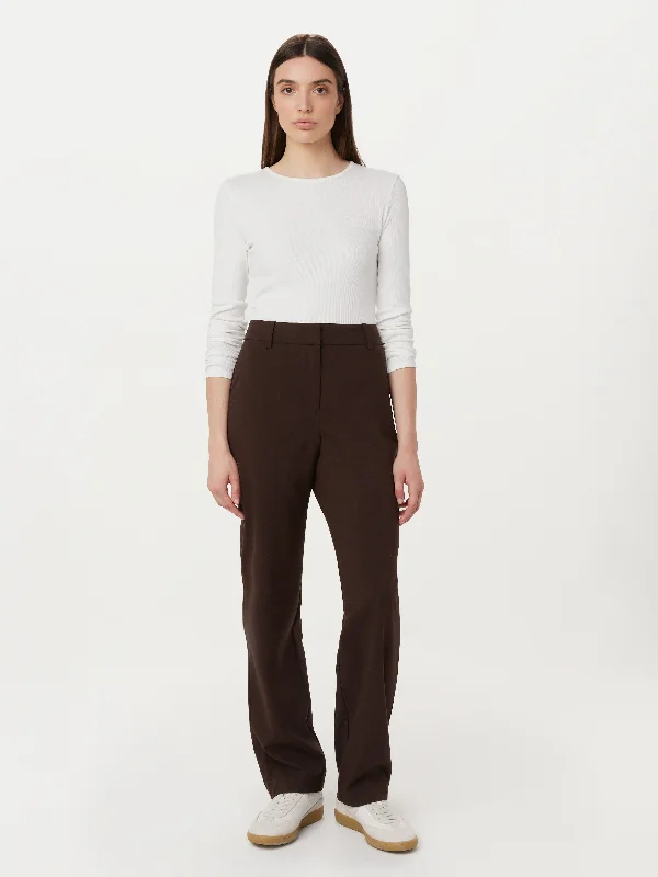 The Jane Straight Pant in Dark Chocolate