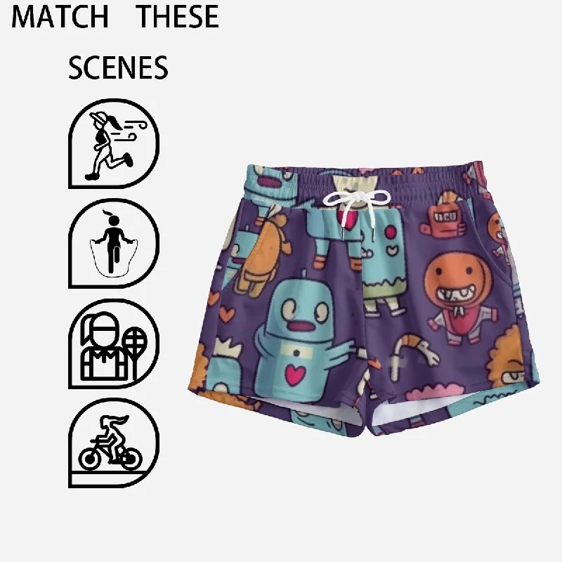 Halloween Monsters Women's Casual Shorts