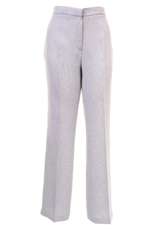 Busy Clothing Womens Light Grey Trousers 29"" & 31"" Linen Look