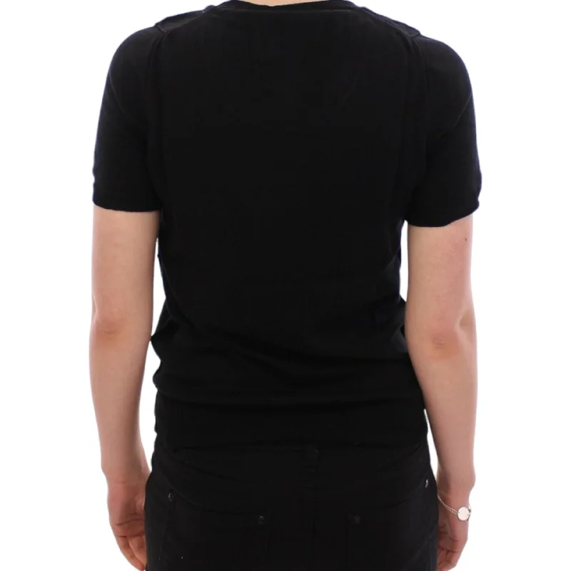 Dolce & Gabbana Elegant Black Cotton Crew-neck Tee