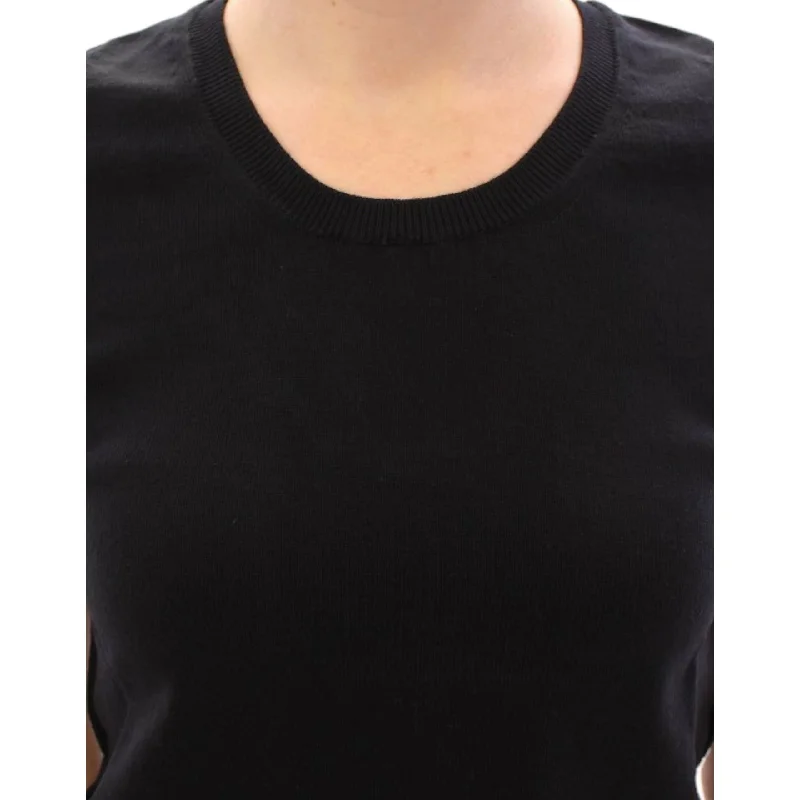 Dolce & Gabbana Elegant Black Cotton Crew-neck Tee