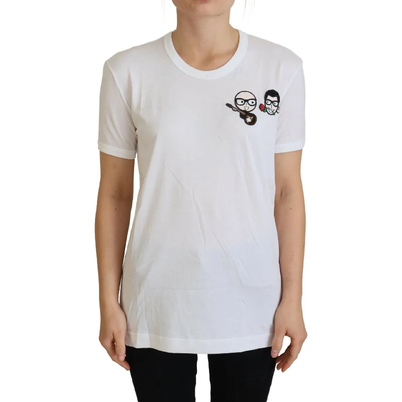 Dolce & Gabbana Elegant White Crewneck Cotton T-Shirt