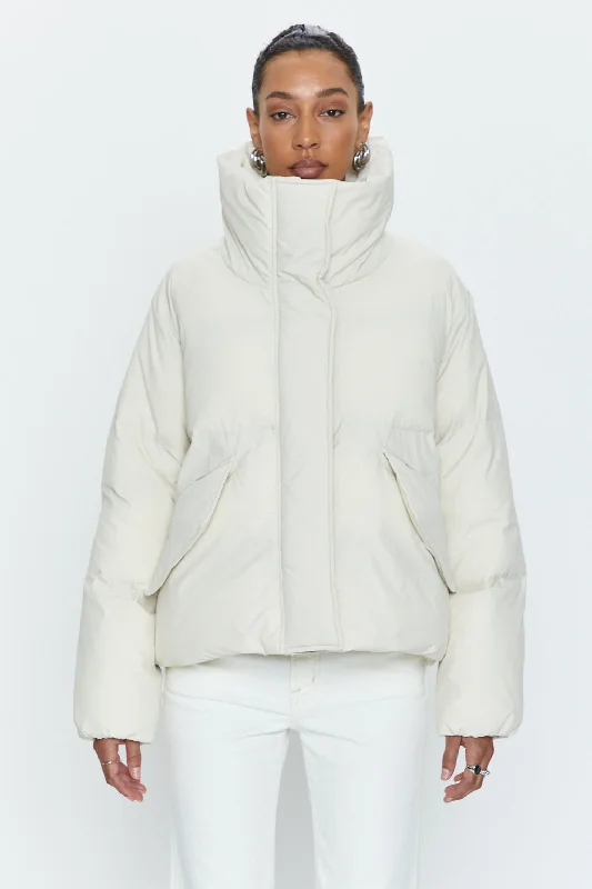 Pistola Donovan Swing Puffer Jacket in Ecru