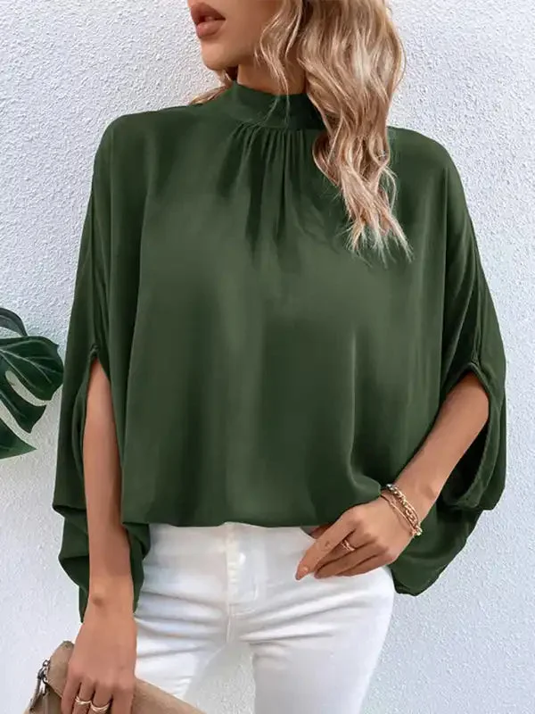 New fashion women’s temperament solid color shirt