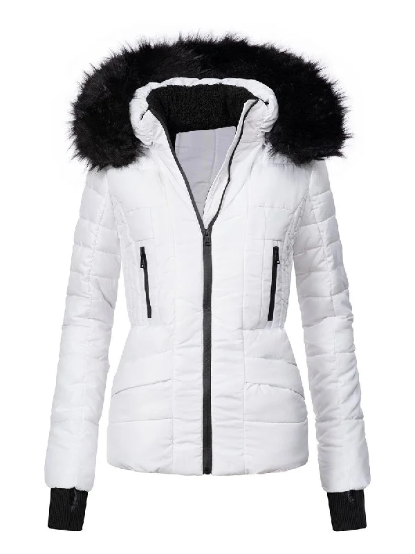 Faux Fur Hood Winter Coat