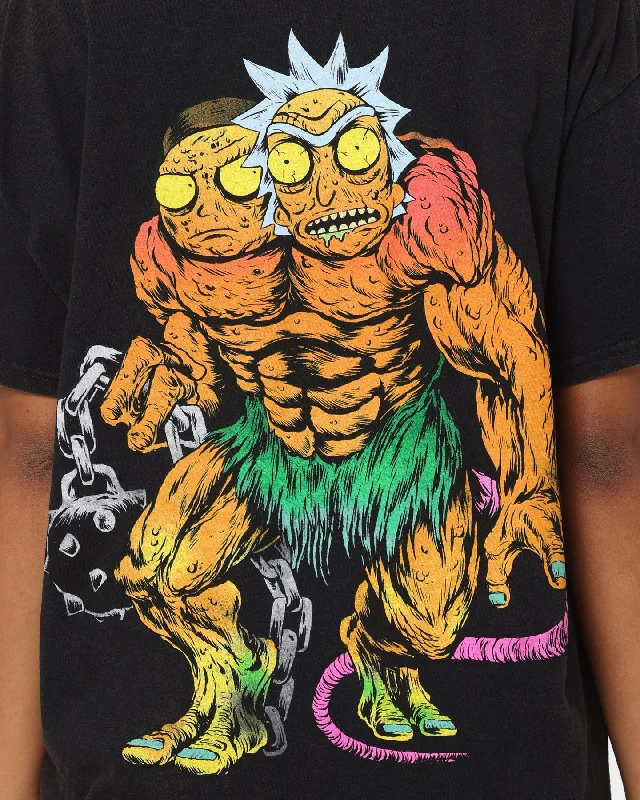 Goat Crew X Rick And Morty Beast Vintage T-Shirt Black Wash