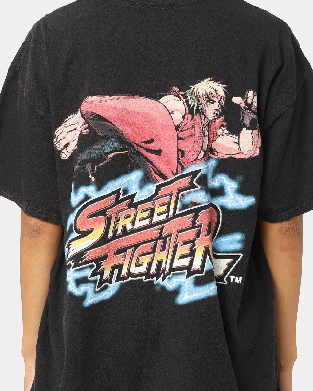 Goat Crew X Street Fighter Ken Masters Vintage T-Shirt Black Wash