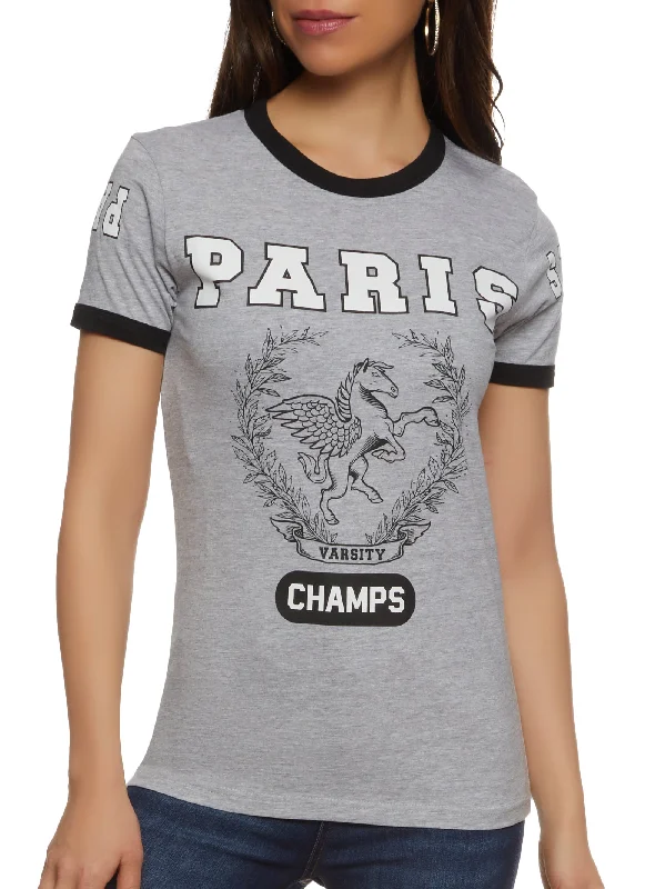 Paris Varsity Champs Graphic Ringer Tee