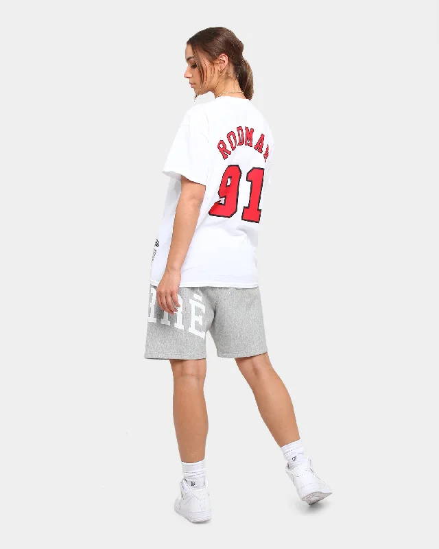 Mitchell & Ness Chicago Bulls Dennis Rodman Name & Number Vintage Short Sleeve T-Shirt Vintage White