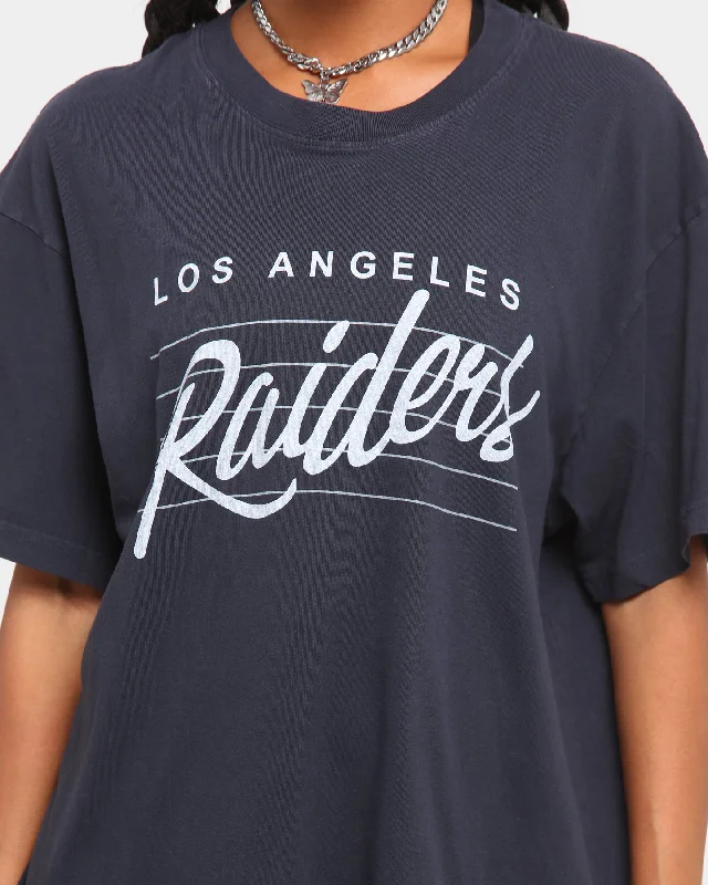 Mitchell & Ness Raiders NFL Line Script Vintage T-Shirt Black