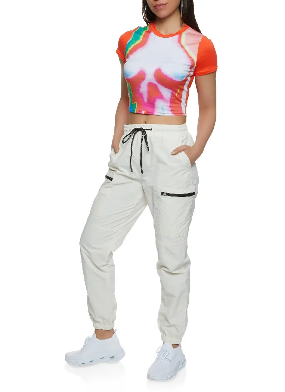 Body Heat Print Cropped Tee