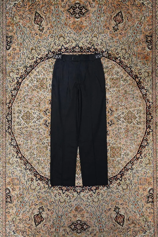 TWO POCKET STRAIGHT LEG TROUSER (BLACK / ARGYLE)