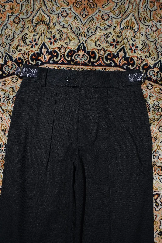 TWO POCKET STRAIGHT LEG TROUSER (BLACK / ARGYLE)