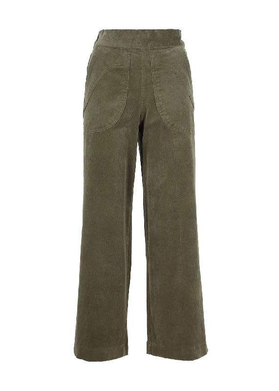 Peggy Pants Green in Spring Corduroy