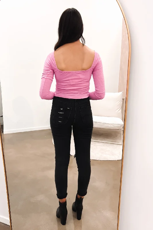 Remi Long Sleeve Top Pink