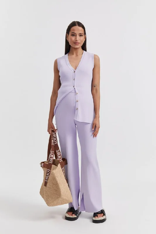 Celeste Wide Leg Pant (Lavender)