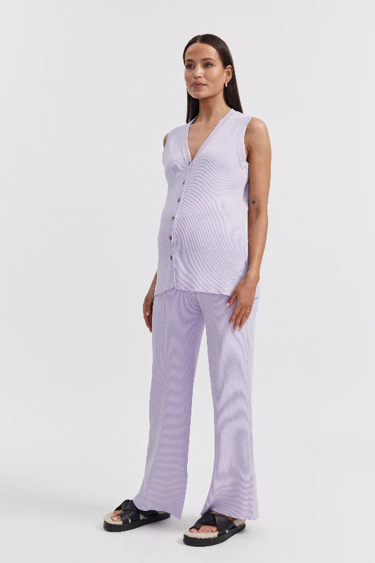 Celeste Wide Leg Pant (Lavender)