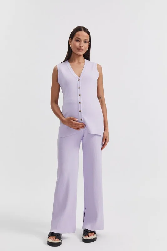 Celeste Wide Leg Pant (Lavender)