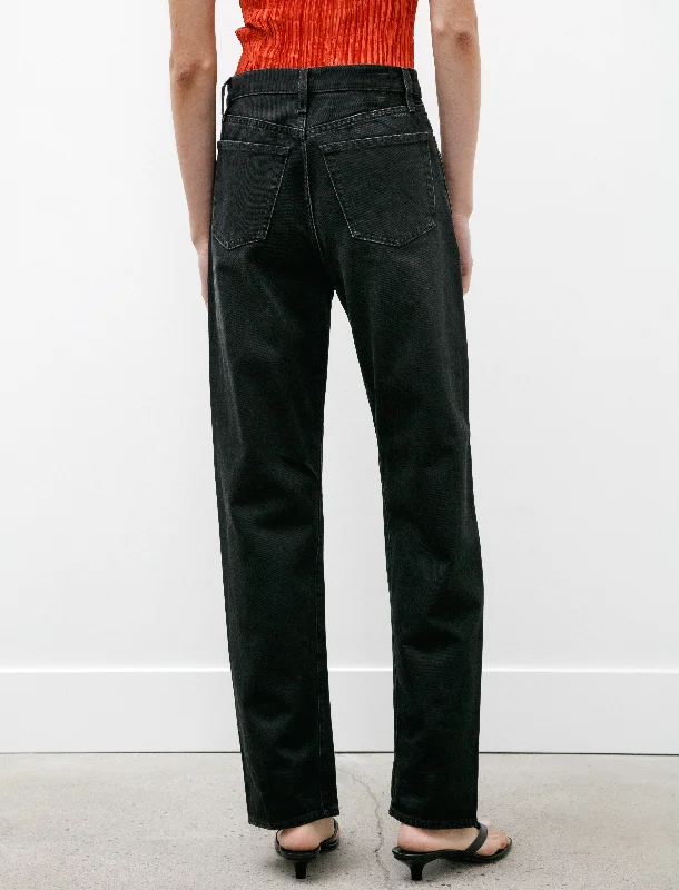 Twisted Seam Denim Full Length Faded Black