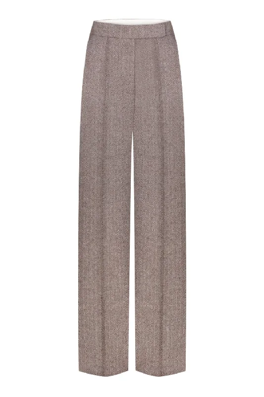 Wide Leg Wool Trousers