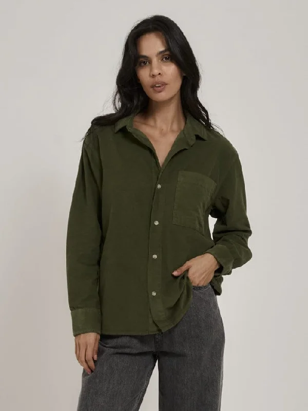 Willow Cord Shirt - Kiwi Green