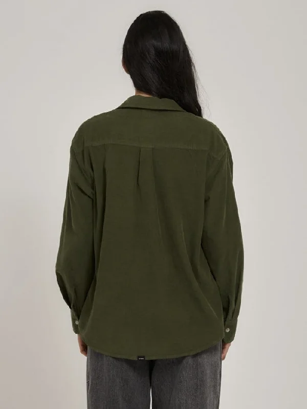 Willow Cord Shirt - Kiwi Green