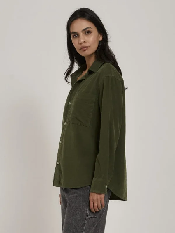 Willow Cord Shirt - Kiwi Green