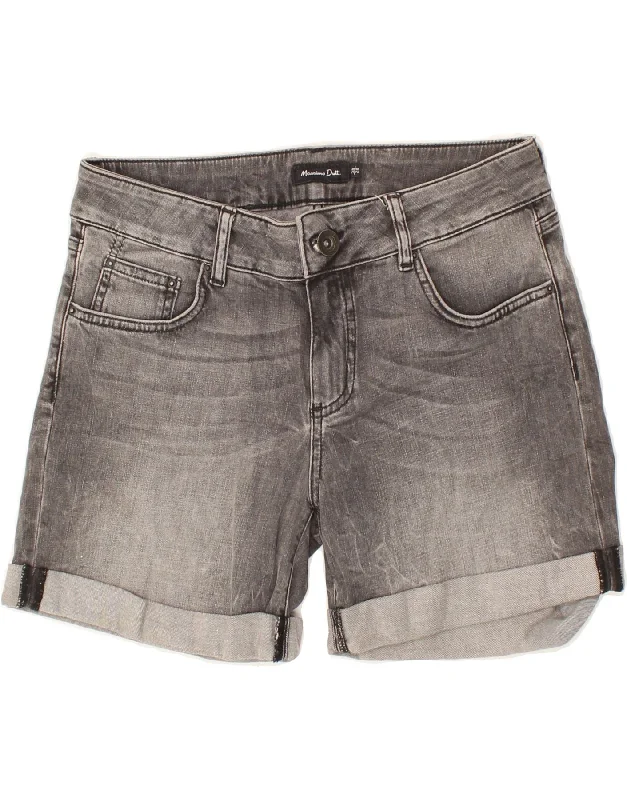 MASSIMO DUTTI Womens Denim Shorts EU 38 Small W28  Grey Cotton