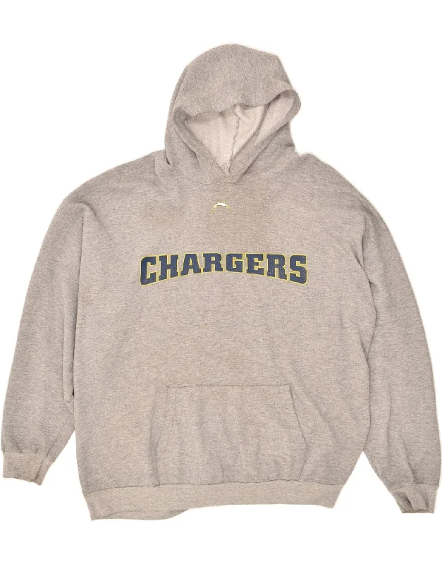 NFL Mens Chargers Graphic Hoodie Jumper 2XL Grey