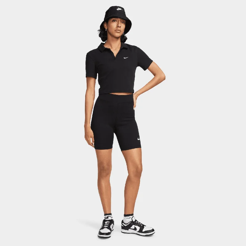 Nike Sportswear Women's 8"" High-Rise Biker Shorts Black / Sail